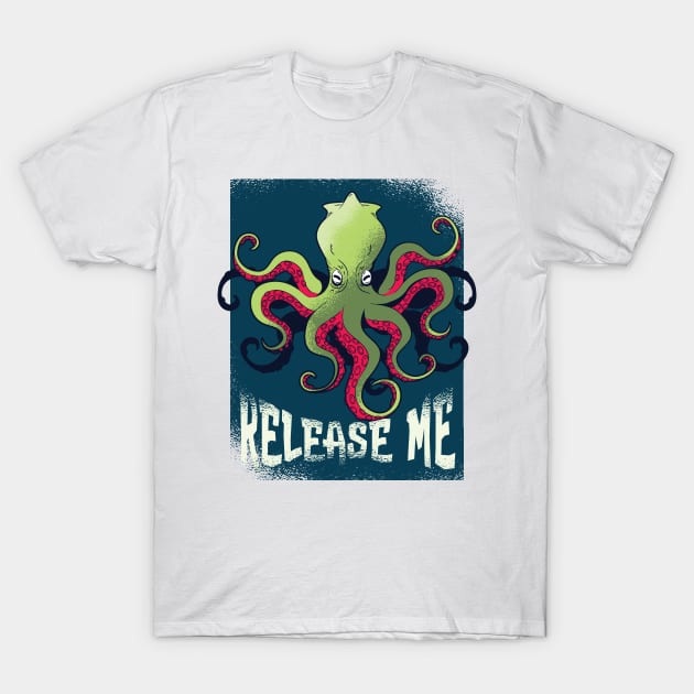 Kraken Release Me Graphic Tee T-Shirt by vexeltees